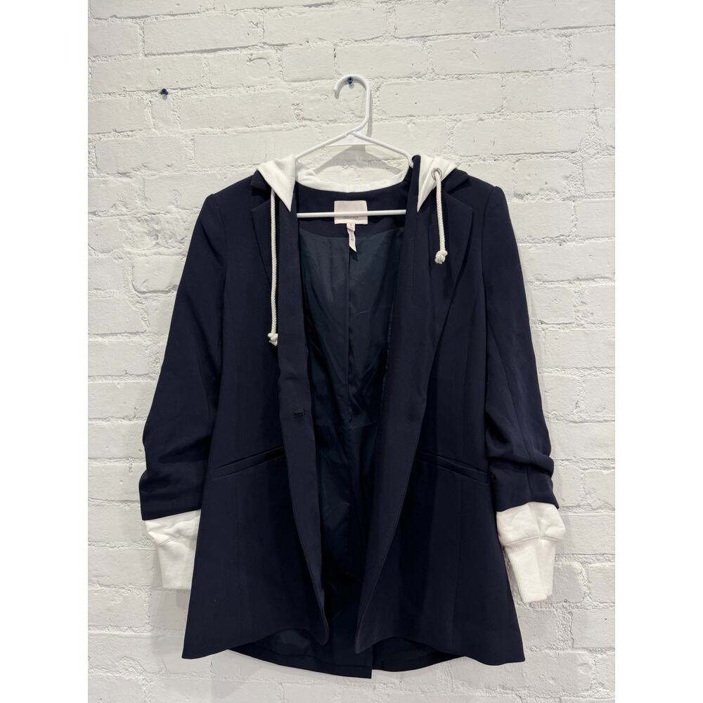 Cinq a Sept Women's Blue Khloe Hoodie Blazer Jacket Sz 6 *$495* Retail